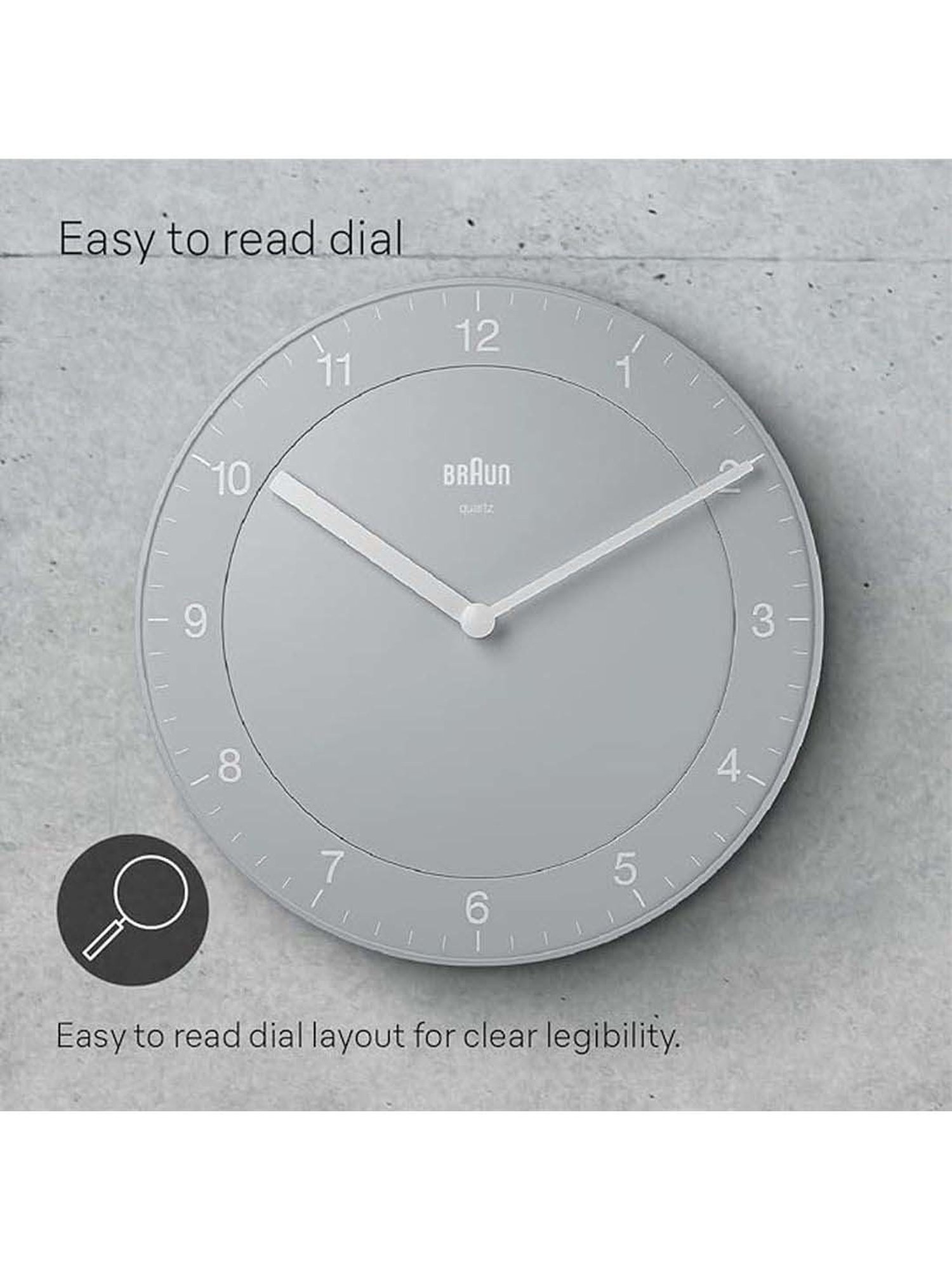 Braun Grey Classic Travel Analog Alarm Clock