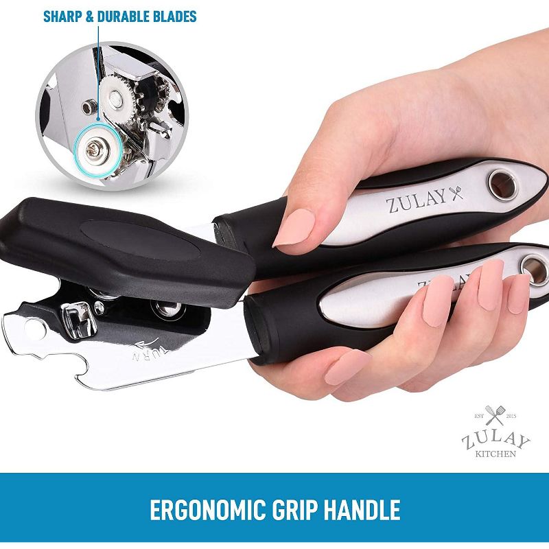Can Opener With Stainless Steel Blades With Large Turn Knob-Default Title