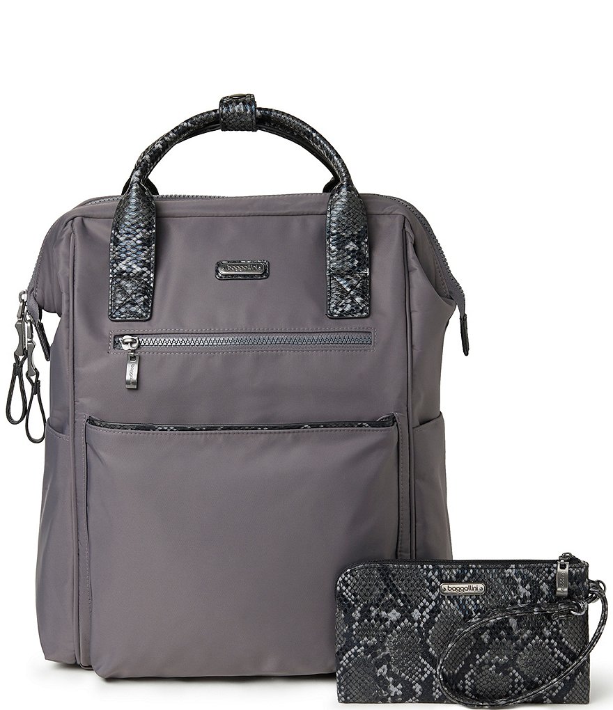 Baggallini Manhattan Collection Soho Nylon Python Backpack