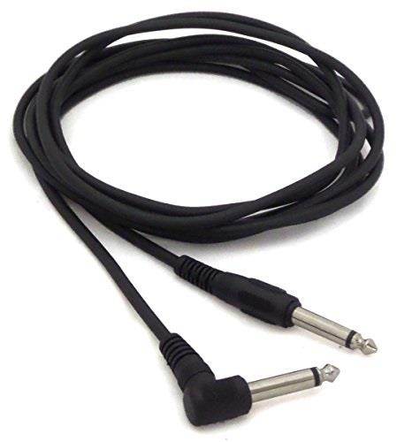 cable corp 10' molded end instrument cable, 1/4inch right angle to straight, basic sc10