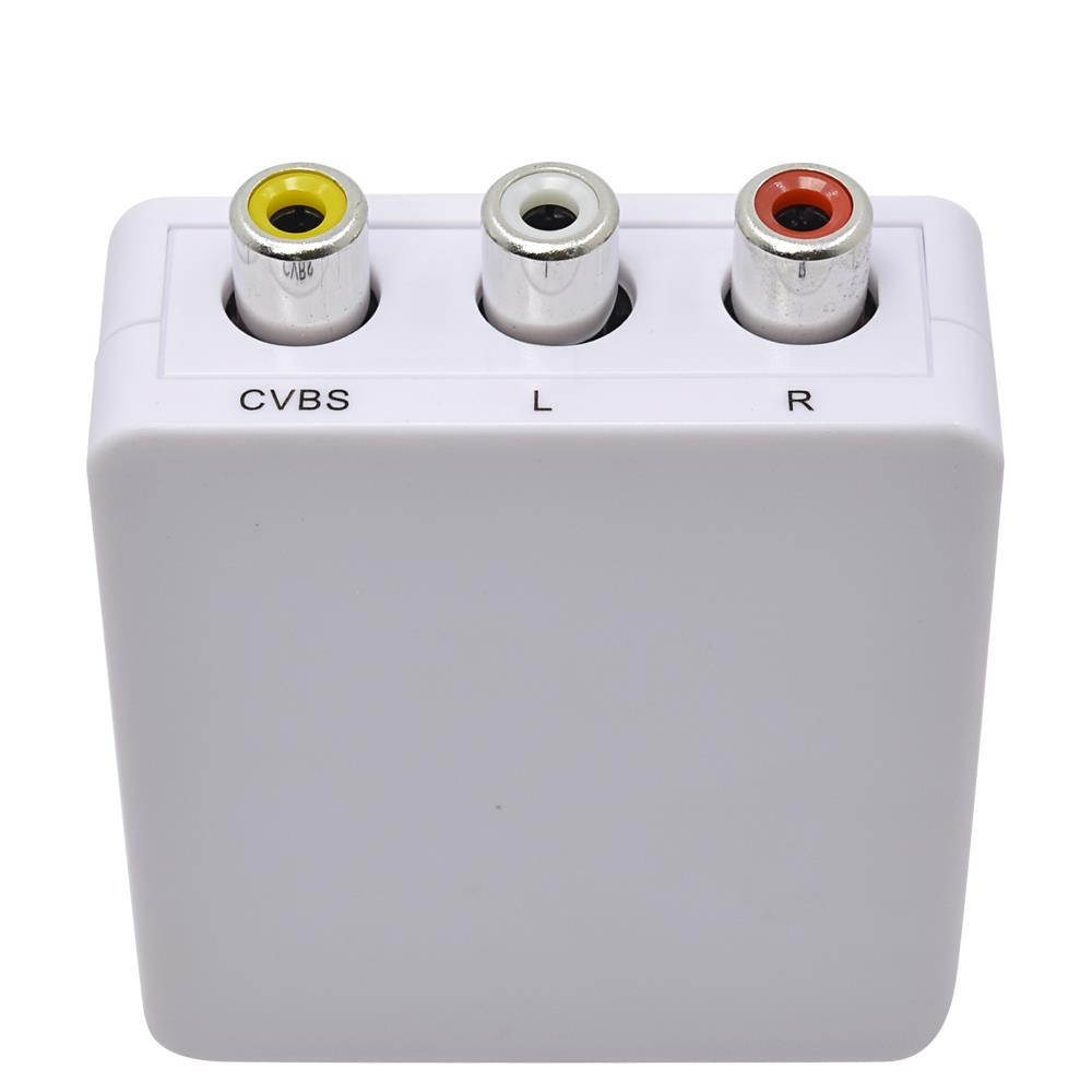 Hot Sale White RCA AV HDMI CVBS to HDMI Adapter HD 720P 1080P AV to HDMI Mini av2hdmi Video Converter