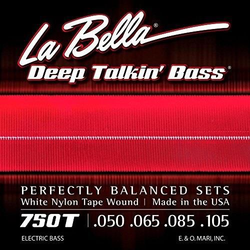 La Bella 750T White Nylon Tape Wound, Light 50-105