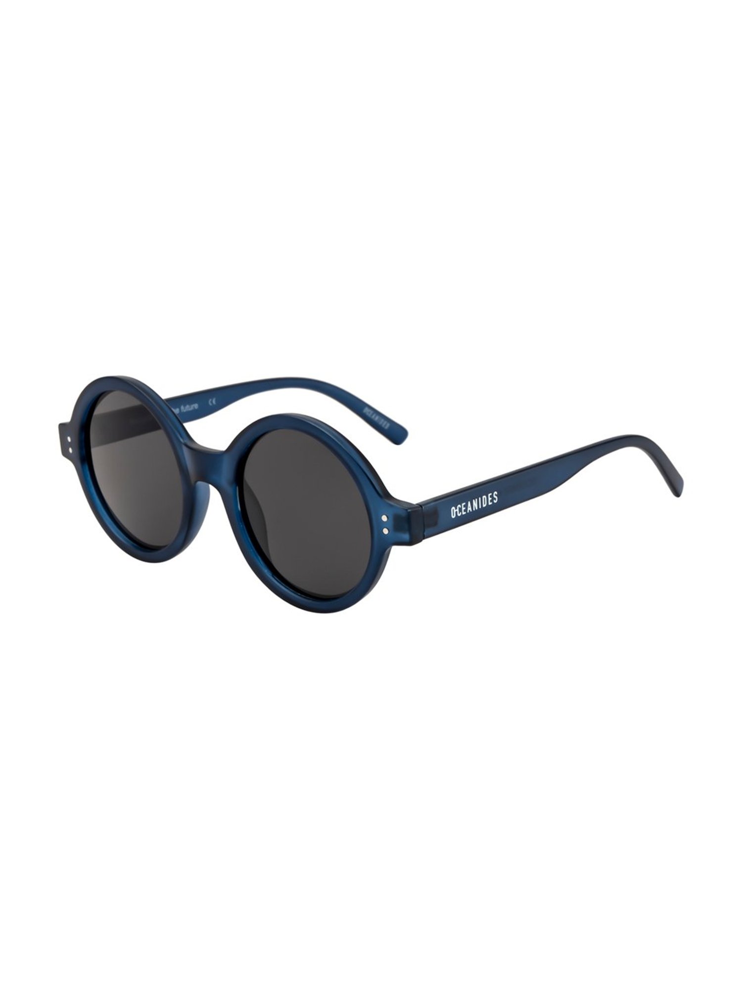 Oceanides Grey Round Unisex Sunglasses