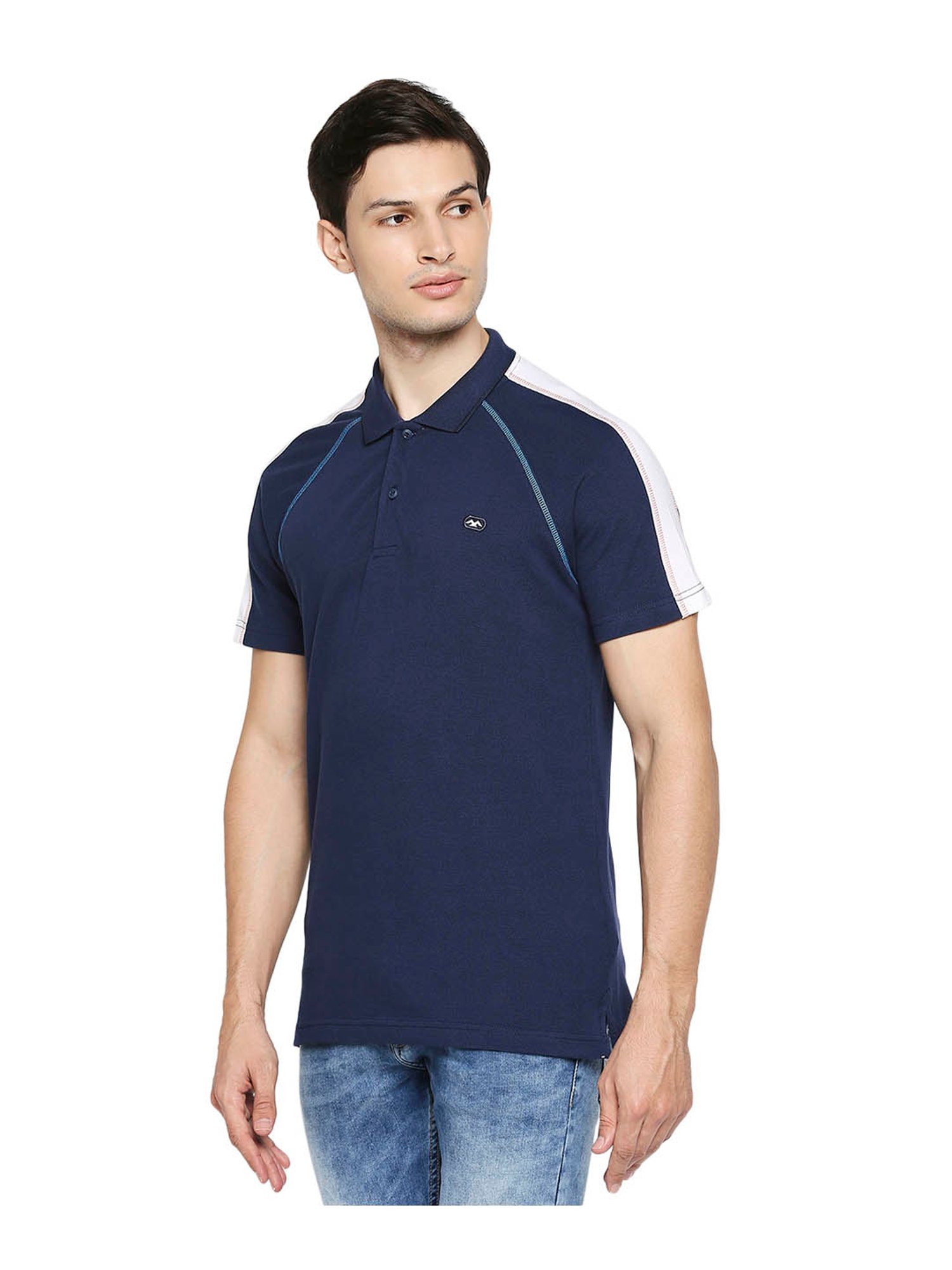 Mufti Navy Slim Fit Polo T-Shirt