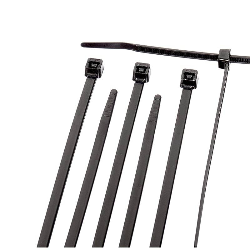 inch Black Nylon Zip Ties Strong Zip Tie Wire Ties Indoor and Outdoor Rated No Tools Needed Zip Ties Wire Ties Cable Ties 100 Pack Black