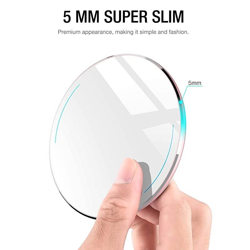 W1 Wireless Charger Ultra Thin Aviation Aluminum CNC Unibody Fast Charging Pad Rose Gold