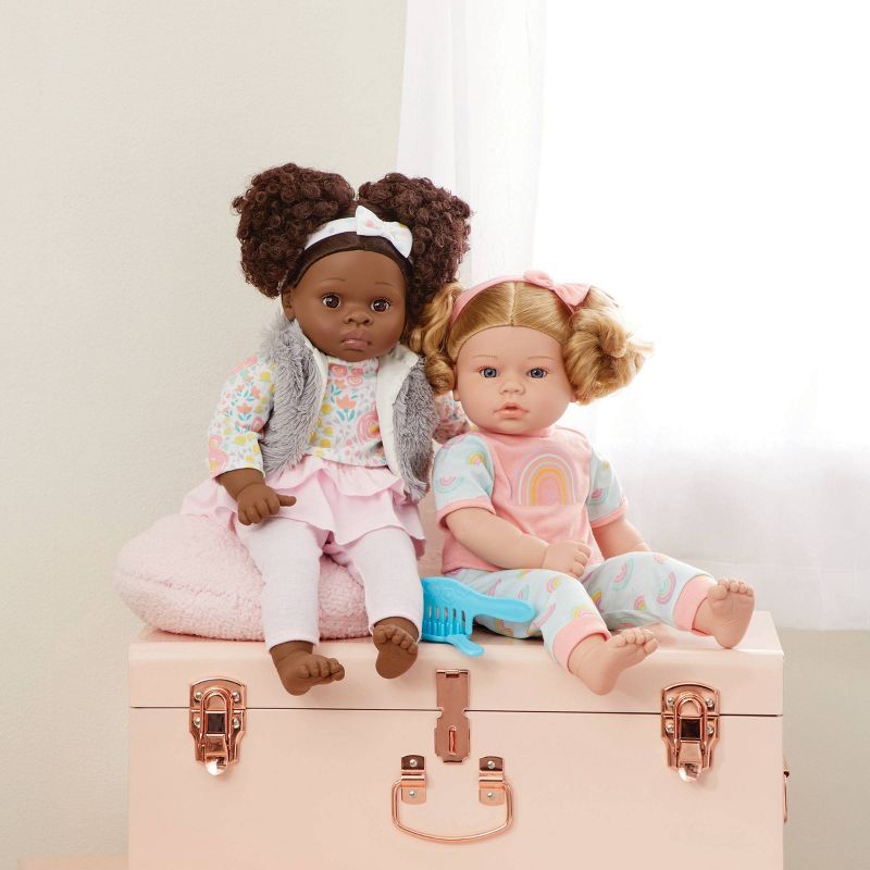 Madame Alexander 18" Small Wonders Sweet & Happy Baby Beauty Time- Rainbow Shirt