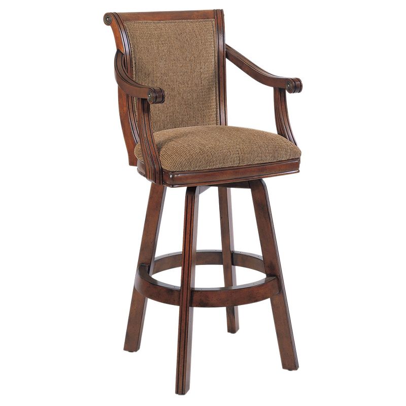 31" Dakota Swivel Barstool with Arms Light Brown - Powell Company