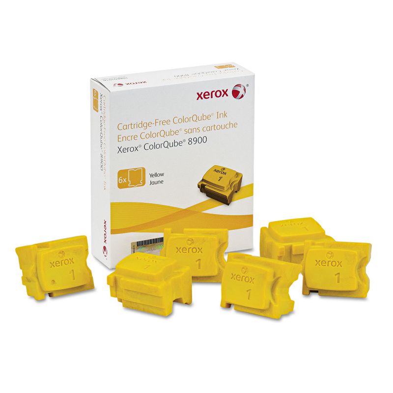 Xerox 108R01016 High-Yield Ink Stick 16900 Page-Yield Yellow 6/Box 