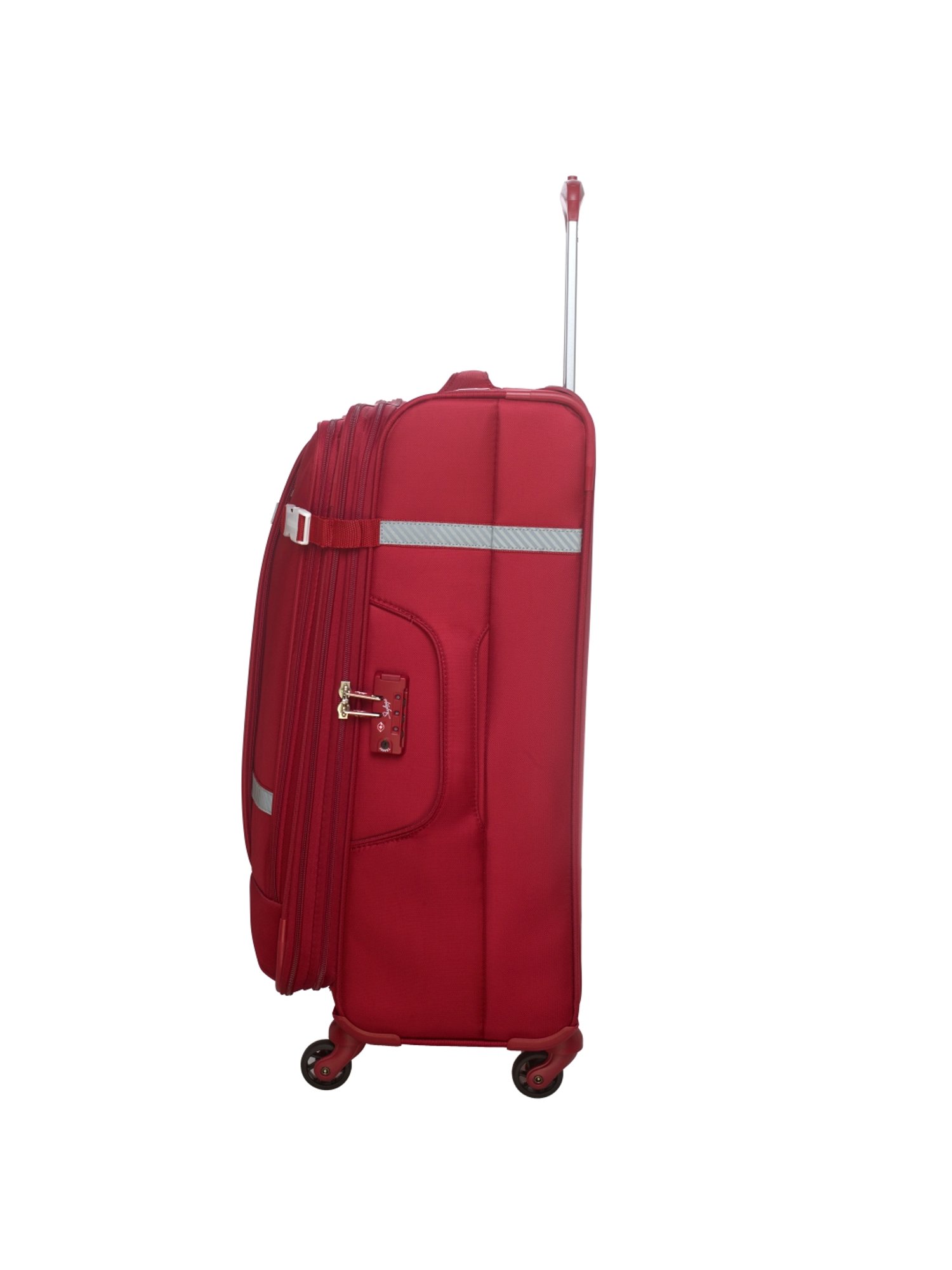 Skybags Snazzy Carmine Red 4 Wheel Medium Soft Cabin Trolley - 45 cm