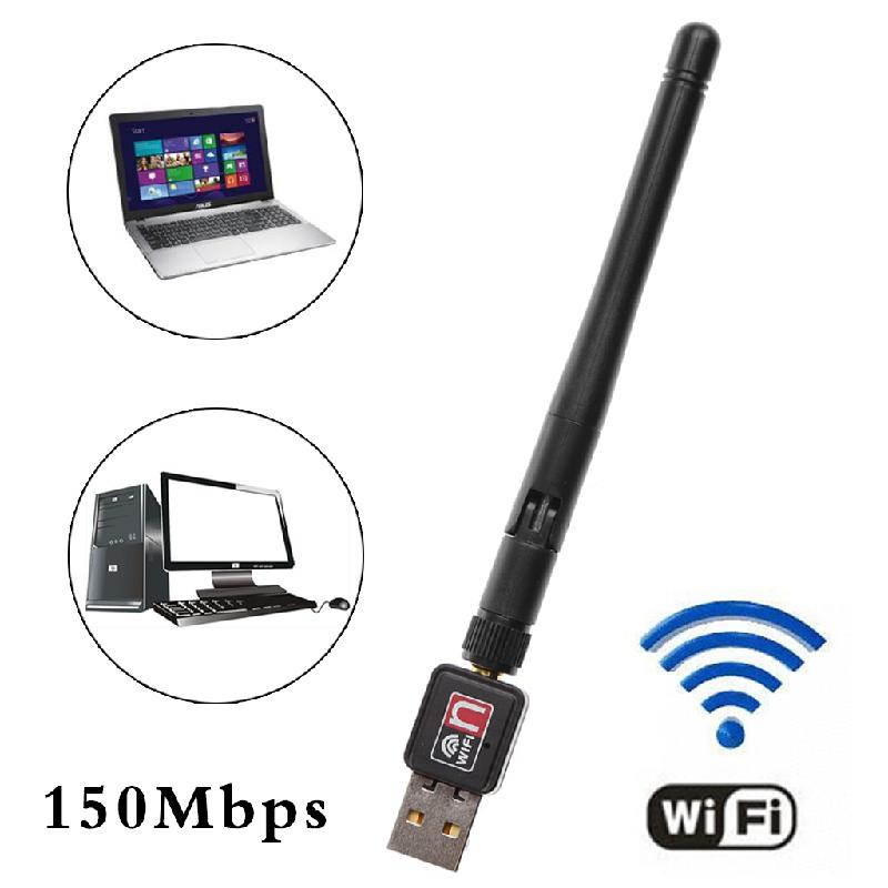 1 pcs 802.11n/g/b 150Mbps USB2.0 Network LAN Card WiFi Wireless Adapter With Antenna