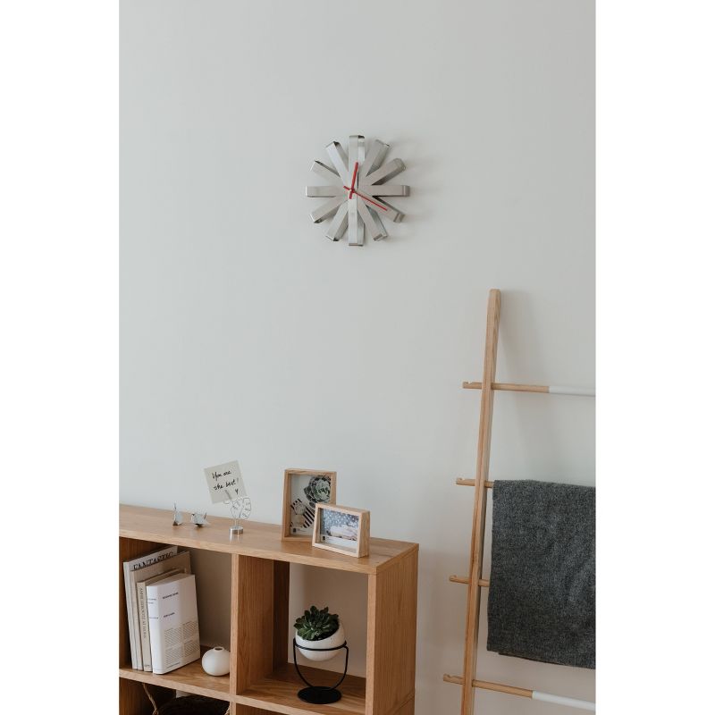 12" Ribbon Wall Clock Steel - Umbra