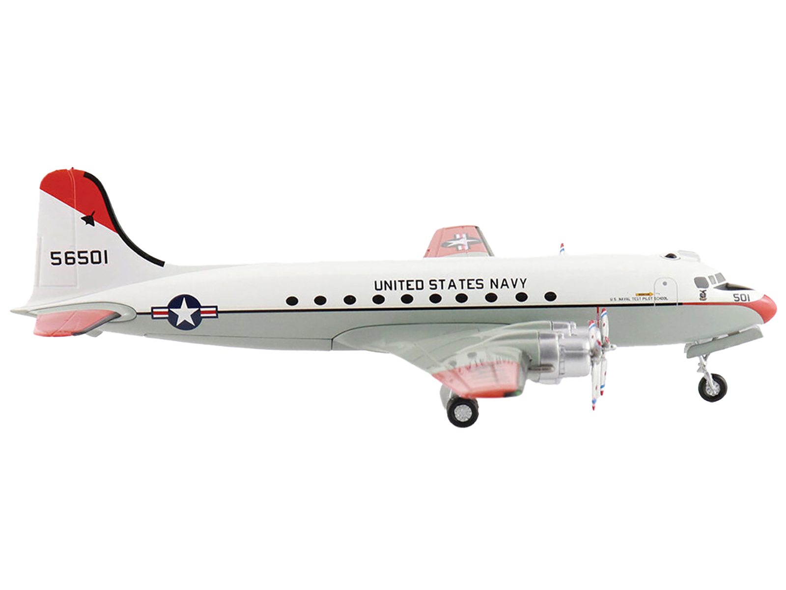Douglas C-47 Skytrain Transport Aircraft "Night Fright 79th Troop Carrier Squadron 436th Troop Carrier Group D-Day" (1944) United States Army Air Forces 1/100 Diecast Model