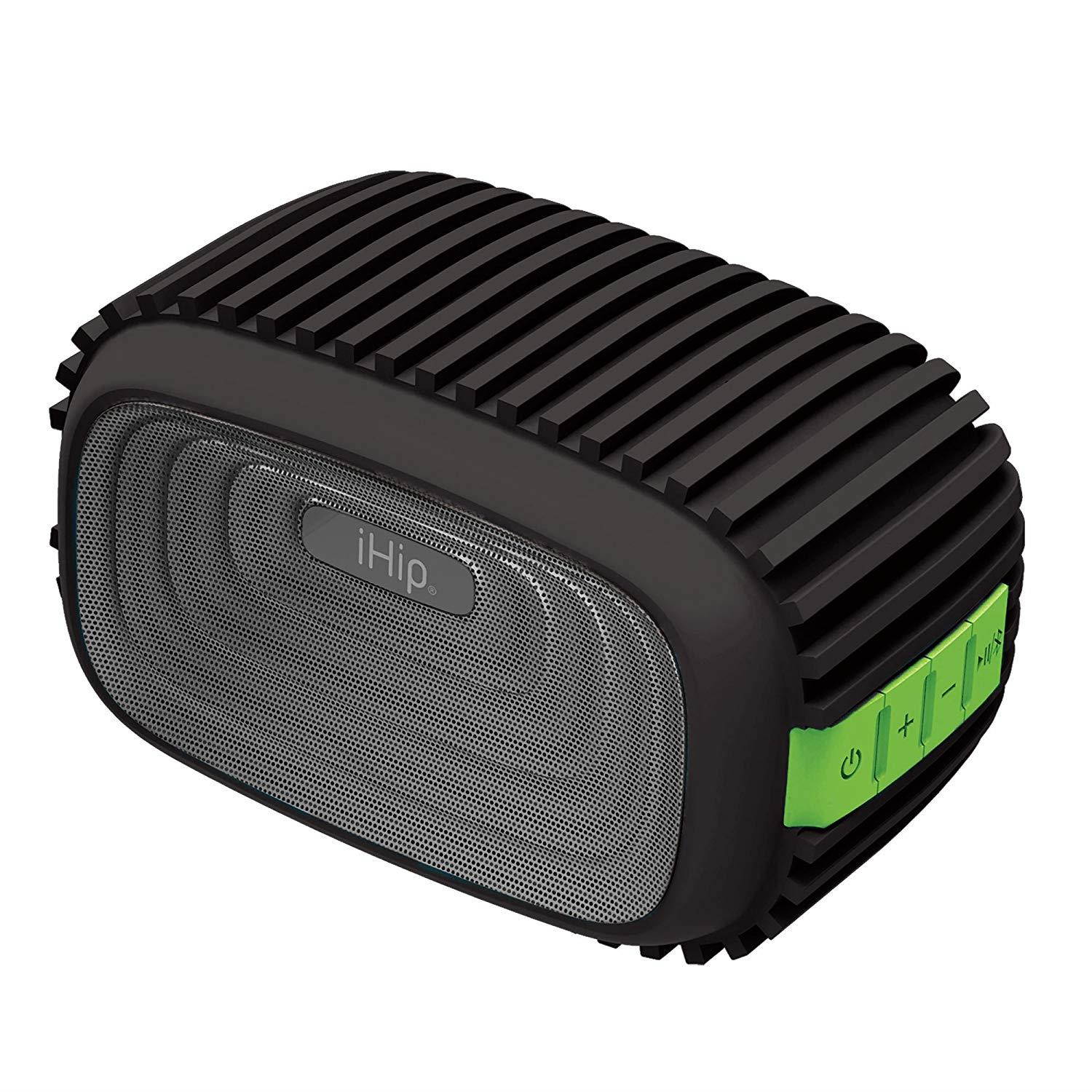 iHip Rugged Splash-Resistant Bluetooth Speaker with Micro USB Charging Cable - Black