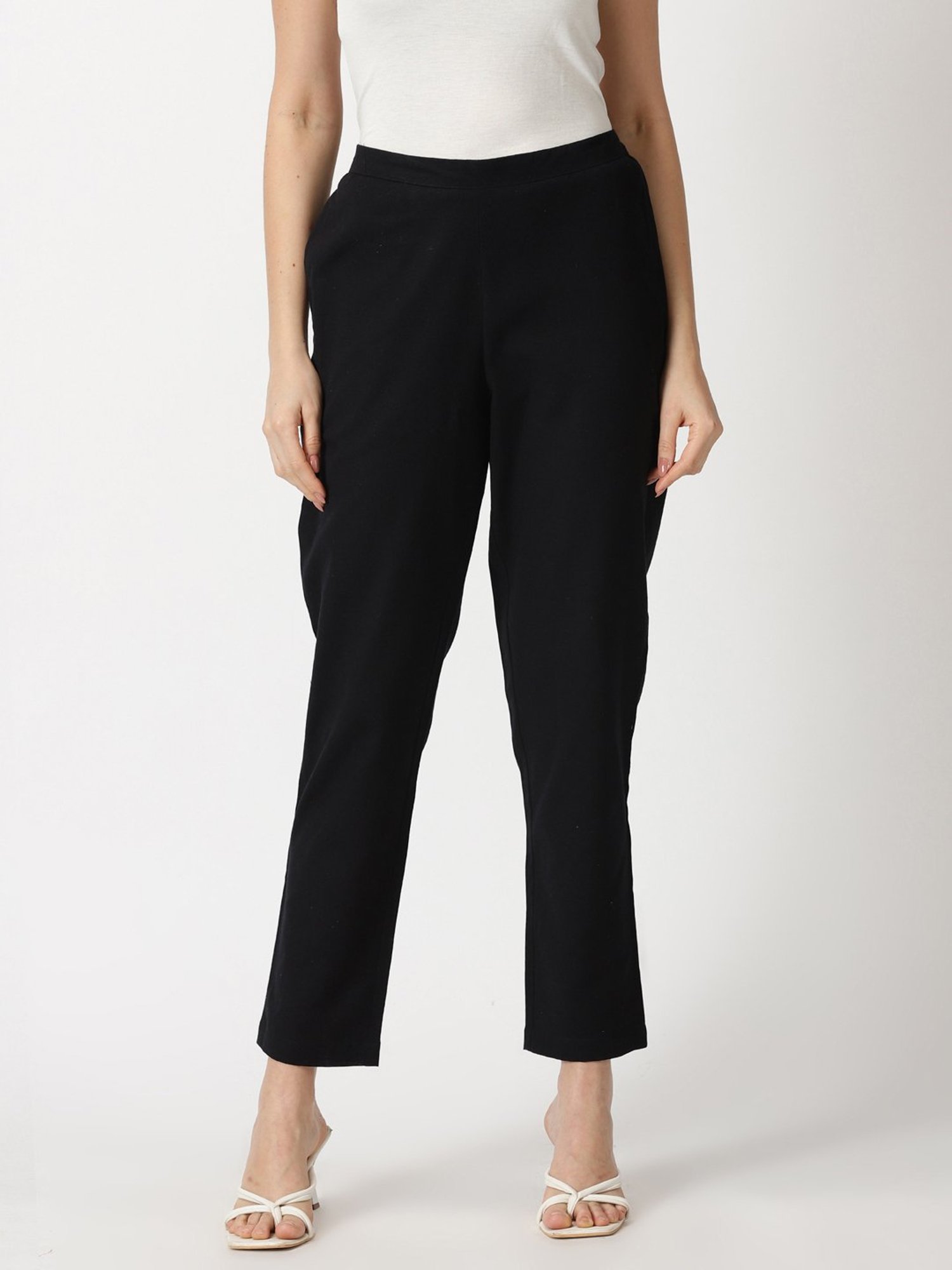 Saffron Threads Black Pants