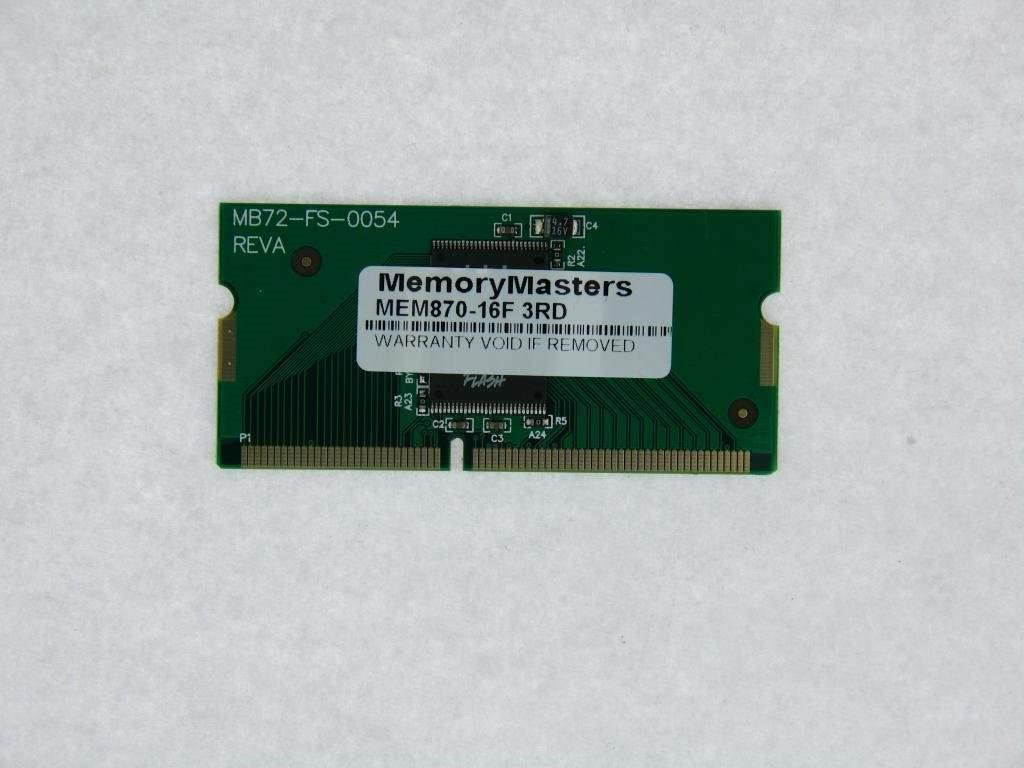 Cisco Compatible MEM870-16F - 16mb Flash Memory for Cisco 870 Series