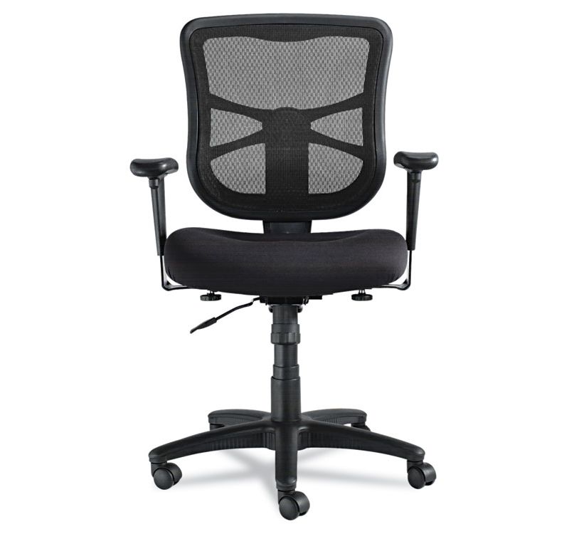 Alera Elusion Series Mesh Mid-Back Swivel/Tilt Chair, Black EL42BME10B