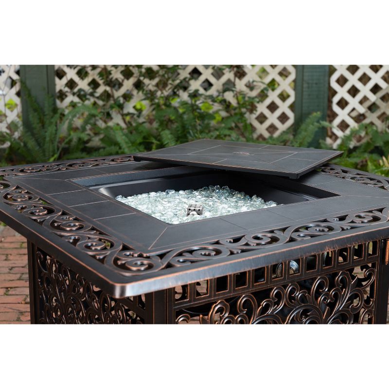 Sedona Square Cast Aluminum Fire Pit - Fire Sense