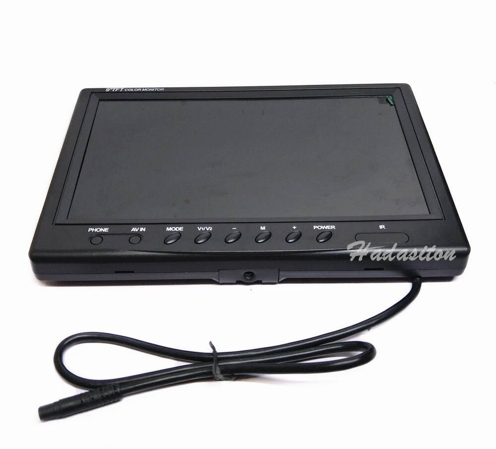 9" TFT LCD Screen Car Monitor Headrest monitor Use for Truck Bus Motorhome Car and CCTV Security System,Rearview camera optional