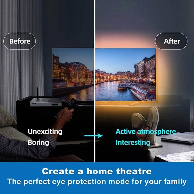 Led Strip Lights RGB 5050 LED Tape Lights Flexible Color Changing LED Lights with 24 Keys IR Remote for Bedroom Home