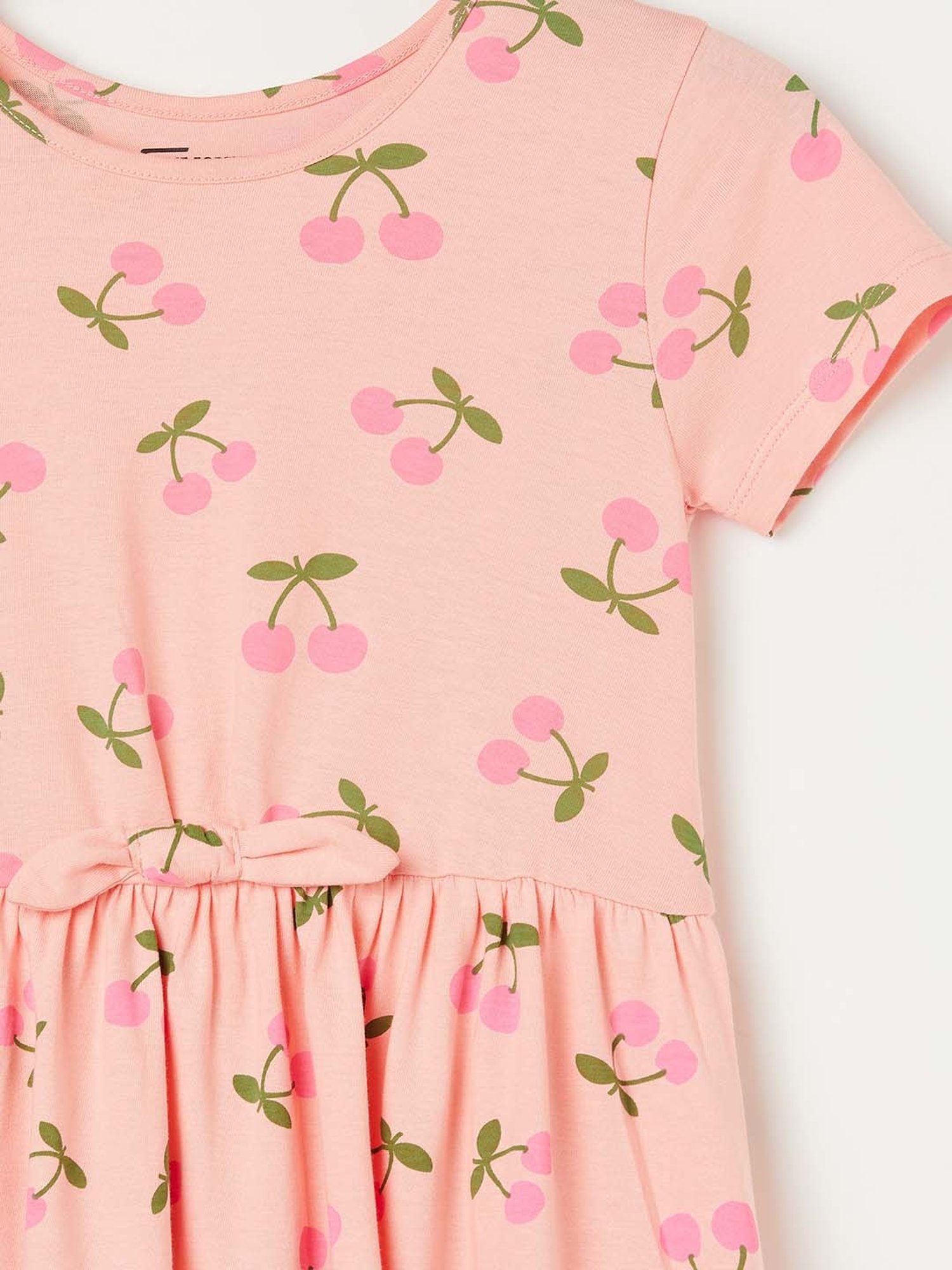 Fame Forever by Lifestyle Kids Peach Cotton Printed Dress