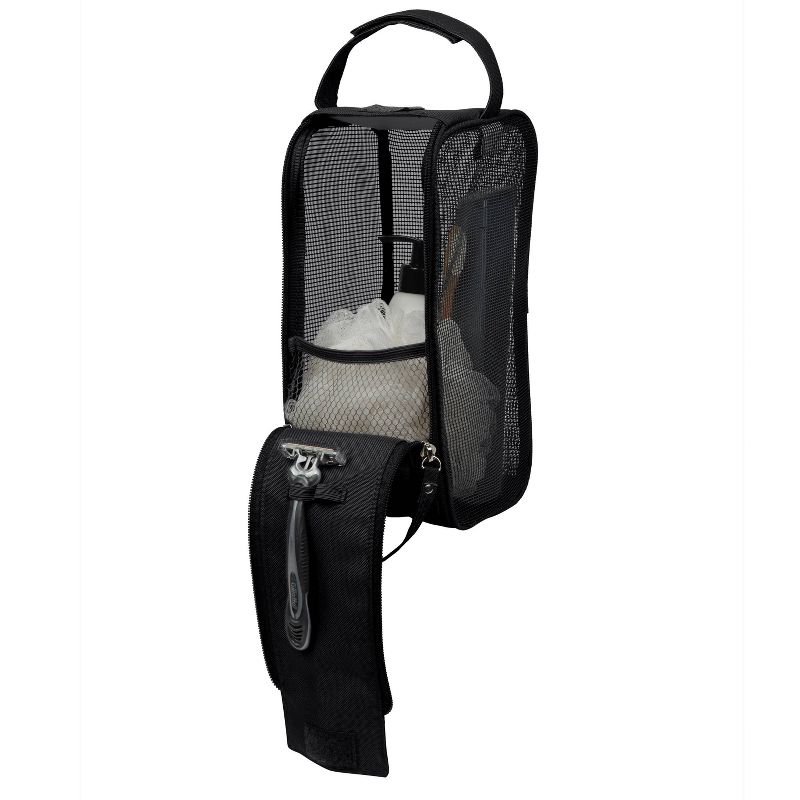 Hanging Shower Dopp Kit Black - Bath Bliss