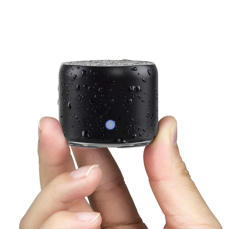 Travel Case Packed  A106 Pro Portable Bluetooth Speaker with Custom Bass Radiator Brief Design IP67 Waterproof Perfect Mini Speaker for Shower Room Bike Car Black