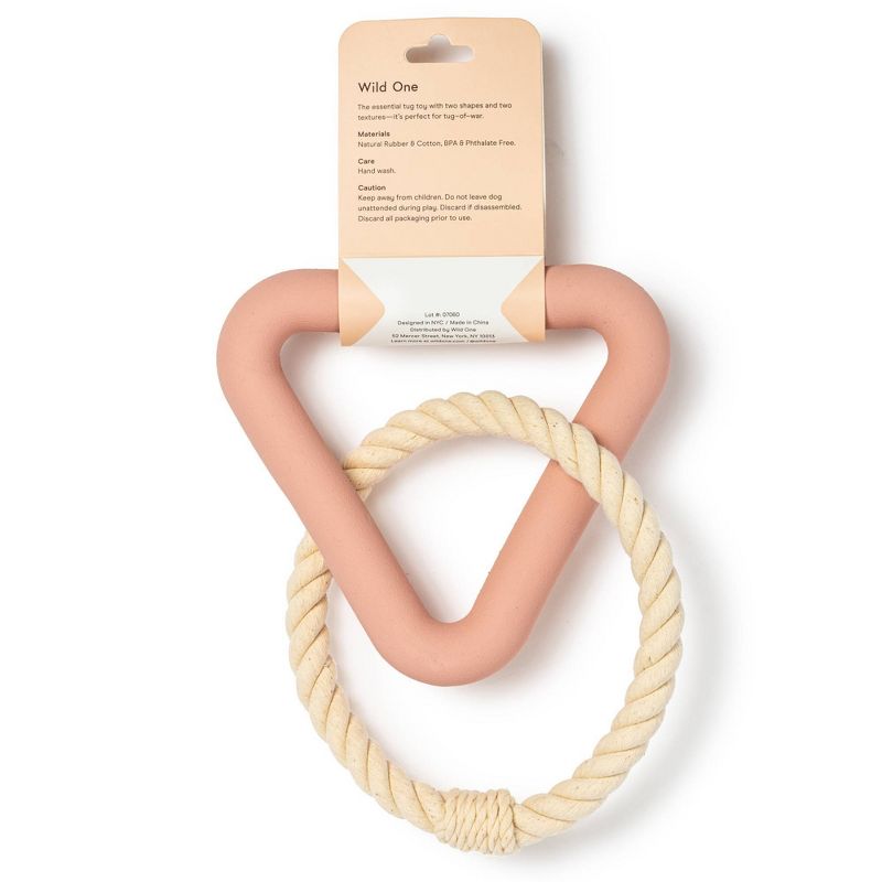 Wild One Triangle Tug Engaging Dog Toy - Pink