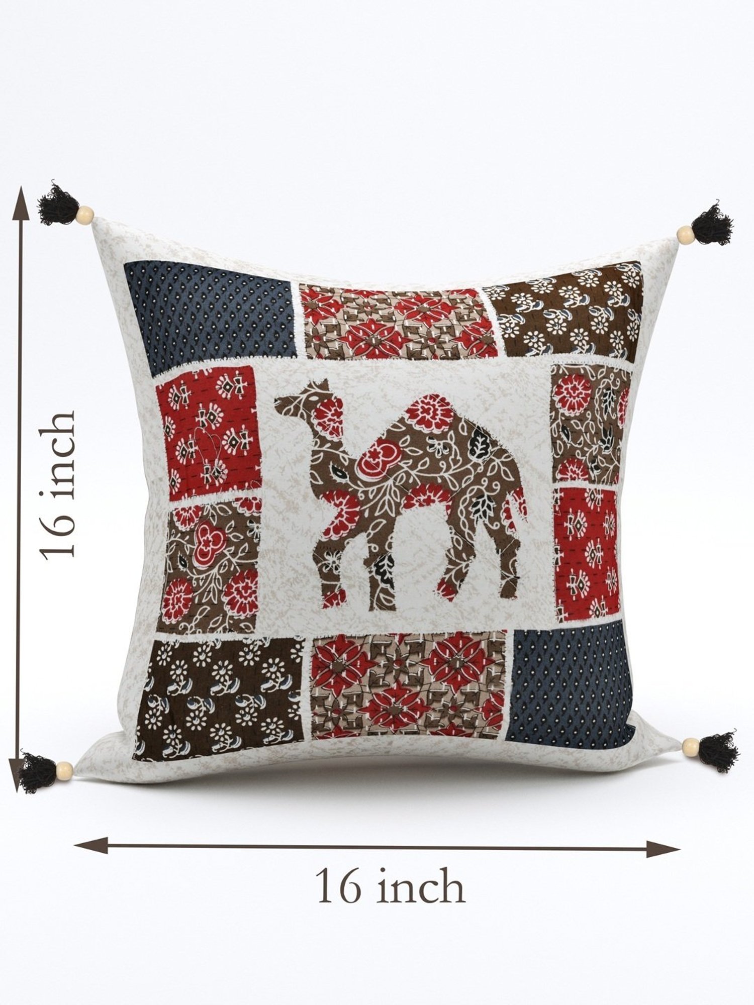 Living Roots Jaipuri Multicolor Cotton Cushion Covers - Set of 5