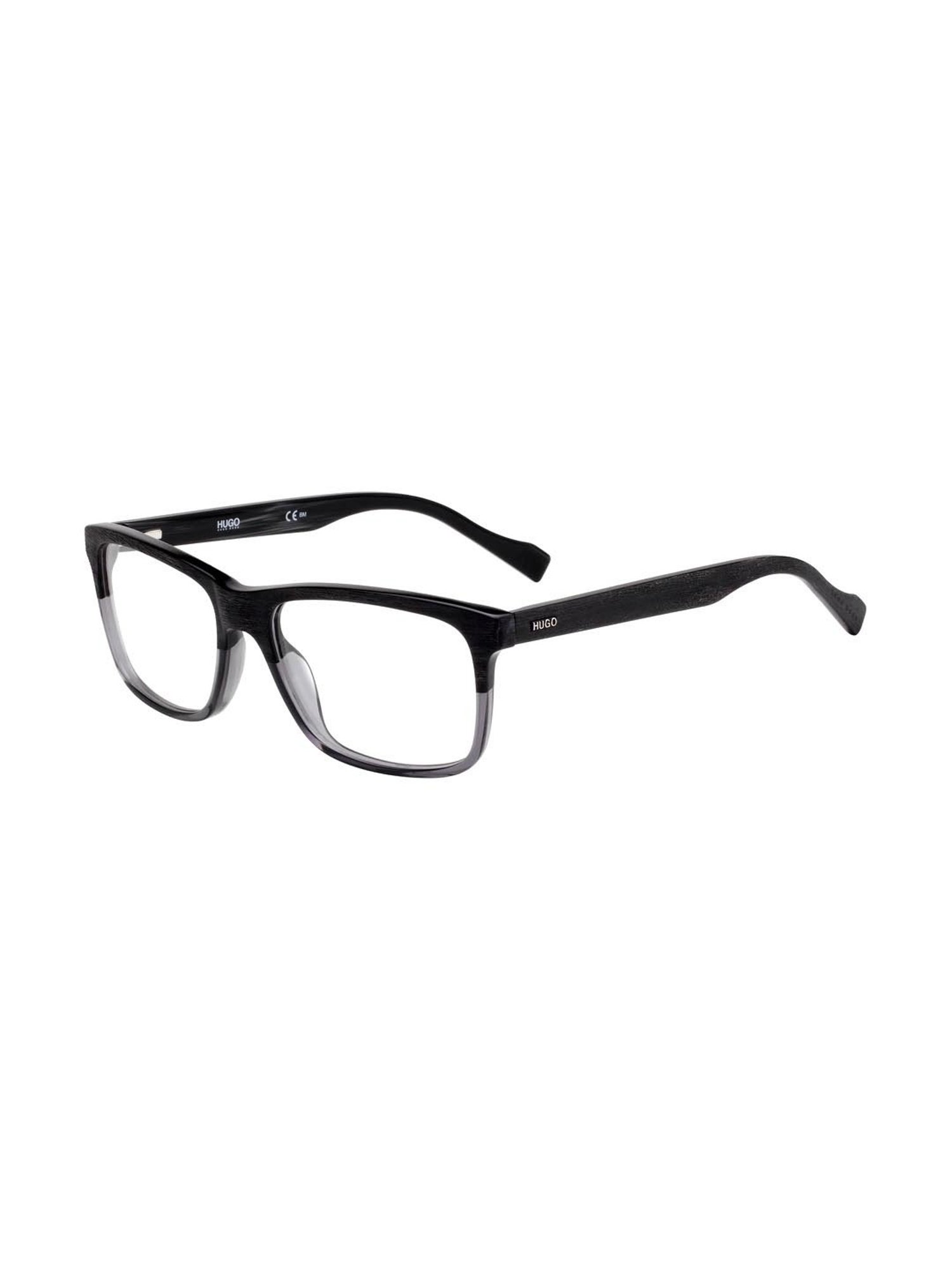 HUGO Black Rectangular Eye Frames for Men