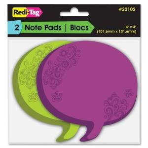 Redi-Tag Pads,Neon Grn/Purple,Ast 22102