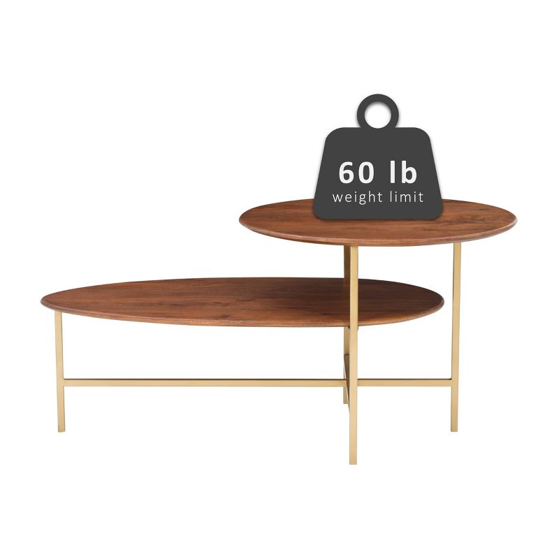 Charmane 2 Tier Coffee Table Gold - Powell Company