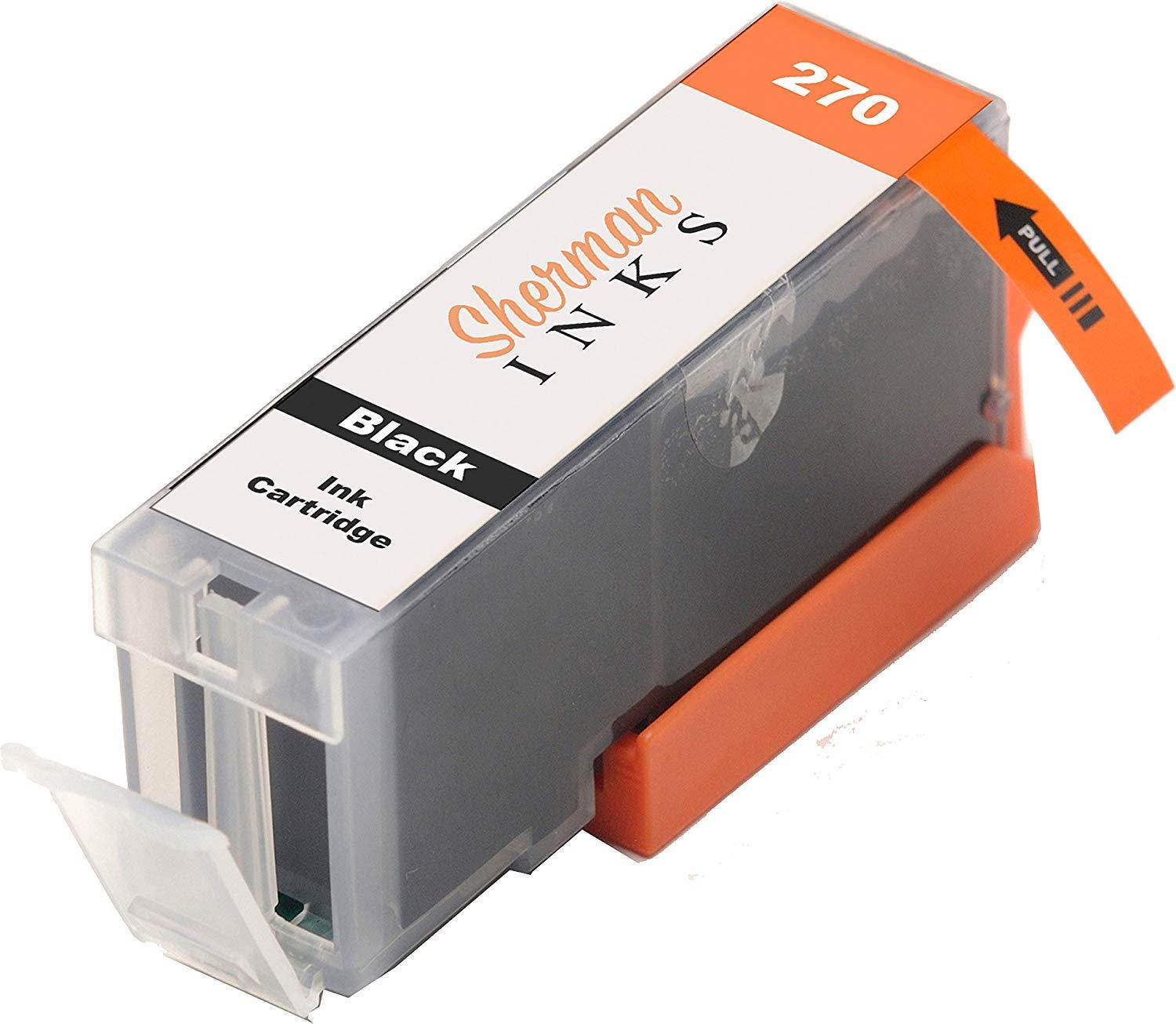 Sherman Replacement Ink Cartridge 5 Black PGI-270XL 270 XL Cartridges for Canon PIXMA MG7700 PIXMA MG7720 PIXMA TS8020 PIXMA TS9020