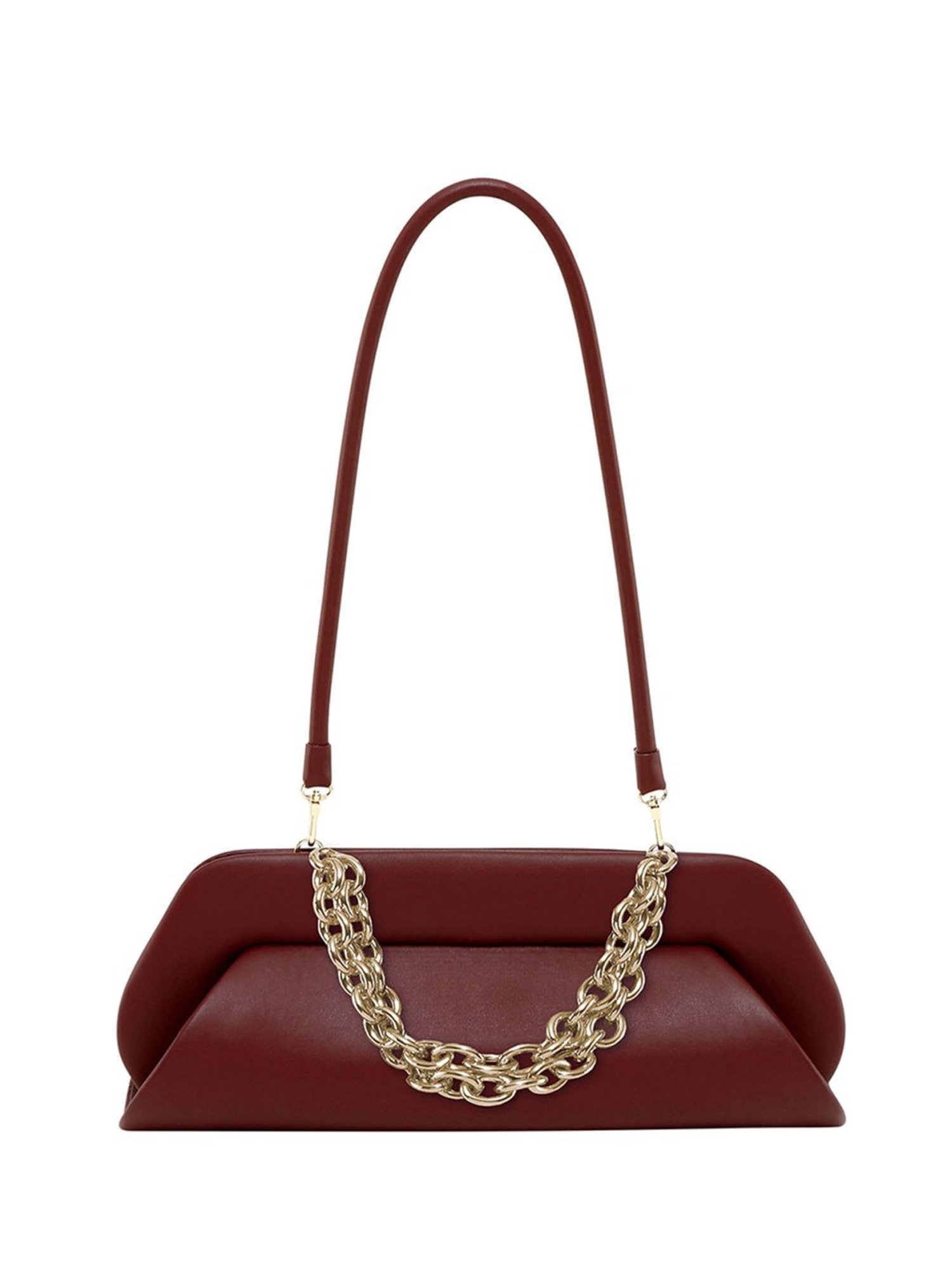 Themoire Marsala Dioni Coffee Shoulder Bag