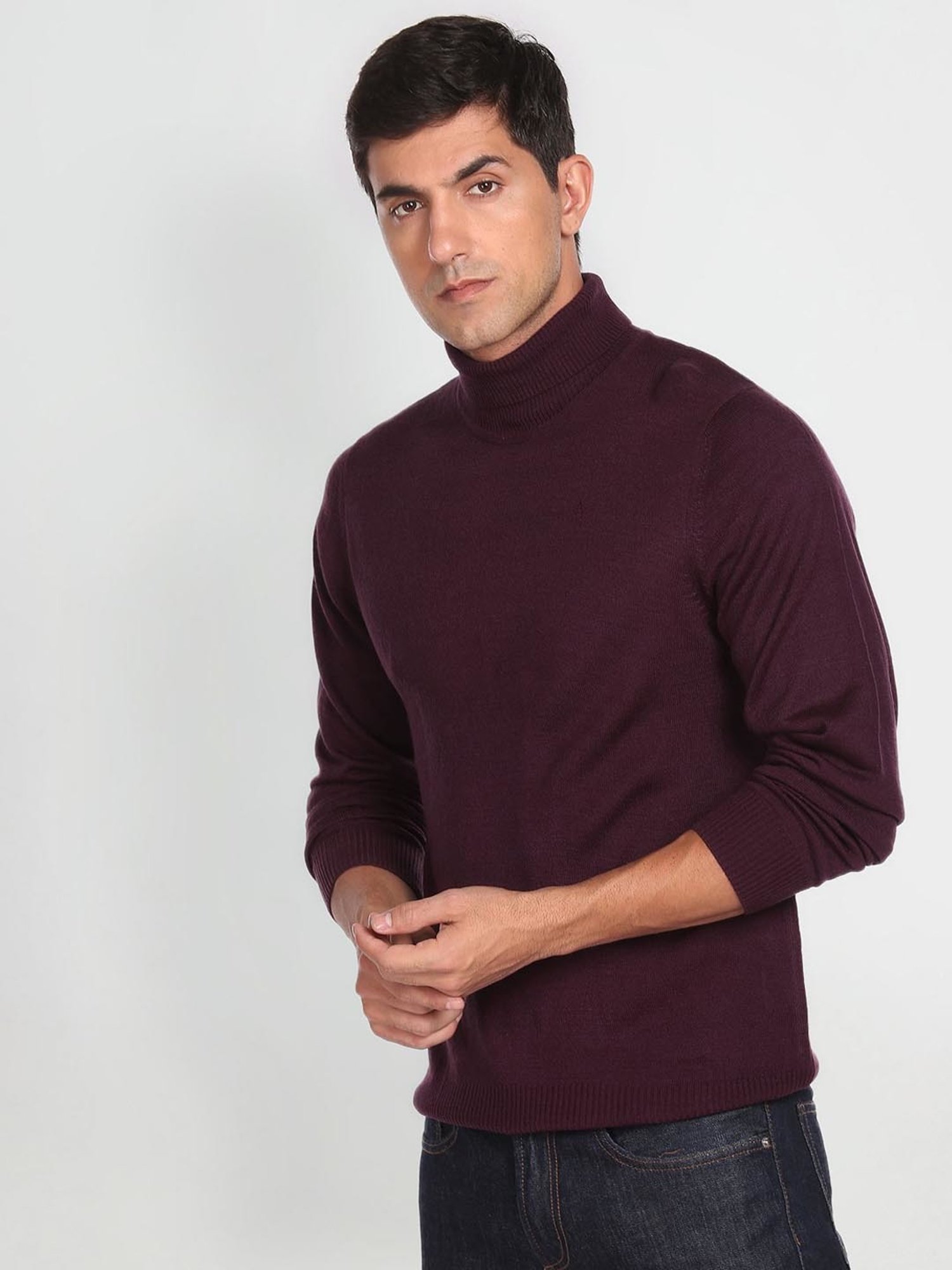 Arrow Sport Red Regular Fit Sweater