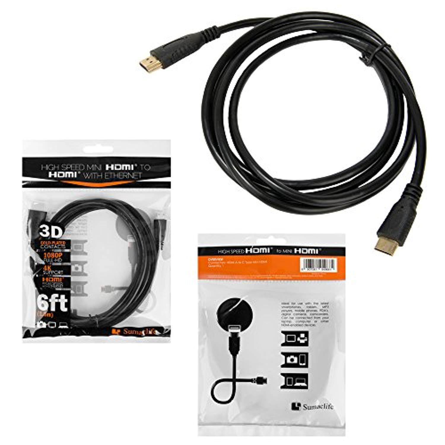 6 feet high speed hdmimini to hdmi cable for most smartphone/ digital camera/ mp3 players