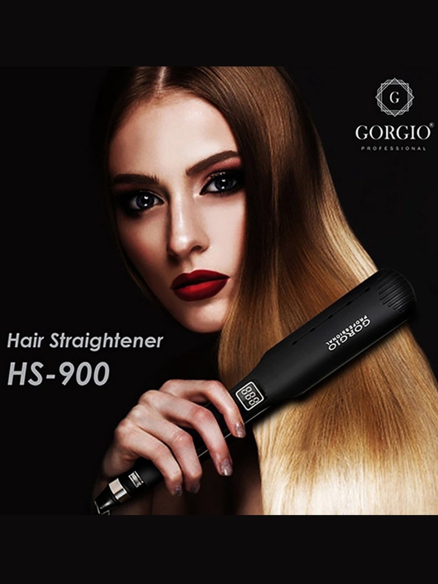 Gorgio Professional HS900 Hair Straightener (Black)