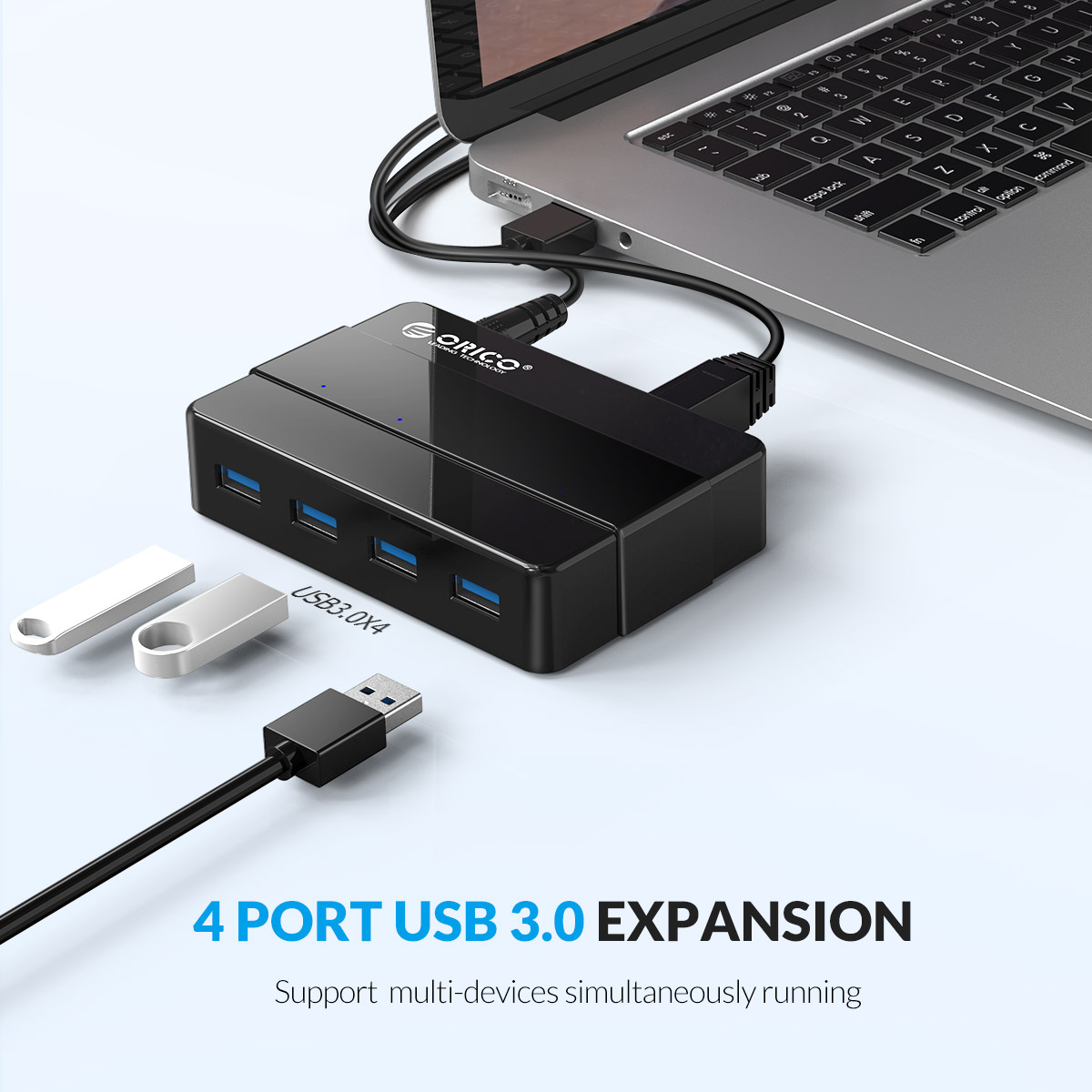 Madeng USB 3.0 HUB Adapter Extender Mini Splitter Box 3 Ports for PC Laptop Macbook Mobile Phone High Speed U Disk Reader