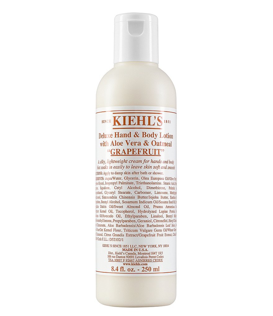 Kiehl's Since 1851 Grapefruit Deluxe Hand & Body Lotion with Aloe Vera & Oatmeal