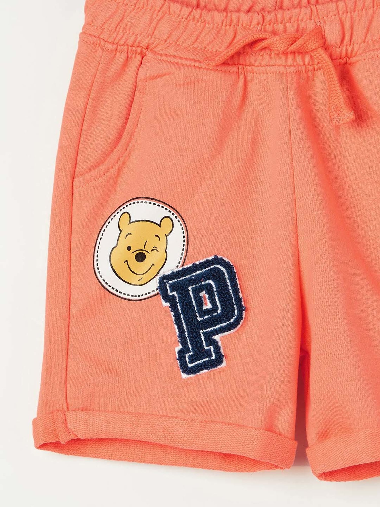 Juniors by Lifestyle Peach Cotton Embroidered Shorts