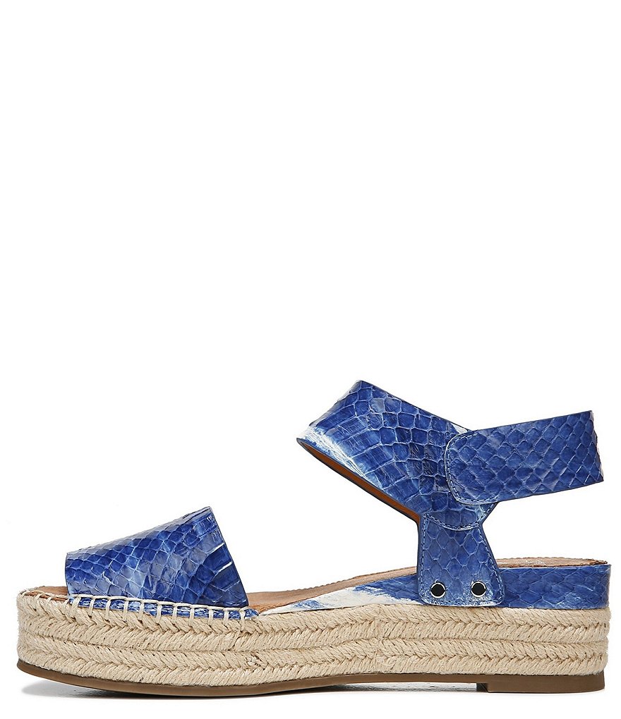 Sarto by Franco Sarto Oak3 Snake Print Leather Espadrille Platform Sandals