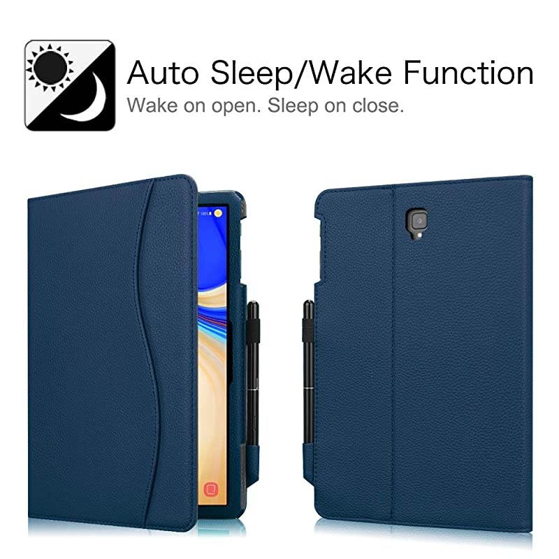 Case for Samsung Galaxy Tab S4 105 2018 Model SMT830T835T837 MultiAngle Viewing Stand Cover with S Pen Protective Holder Auto SleepWake Feature Navy