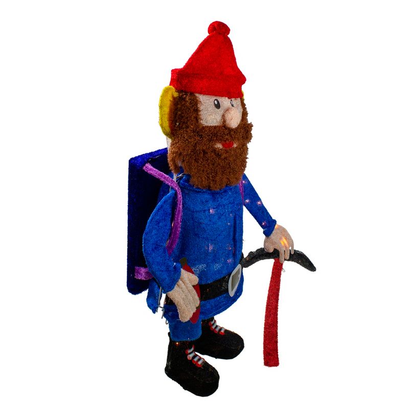 Northlight 28" Pre-Lit Burlap Squirrel with Santa Hat Christmas Outdoor Decoration