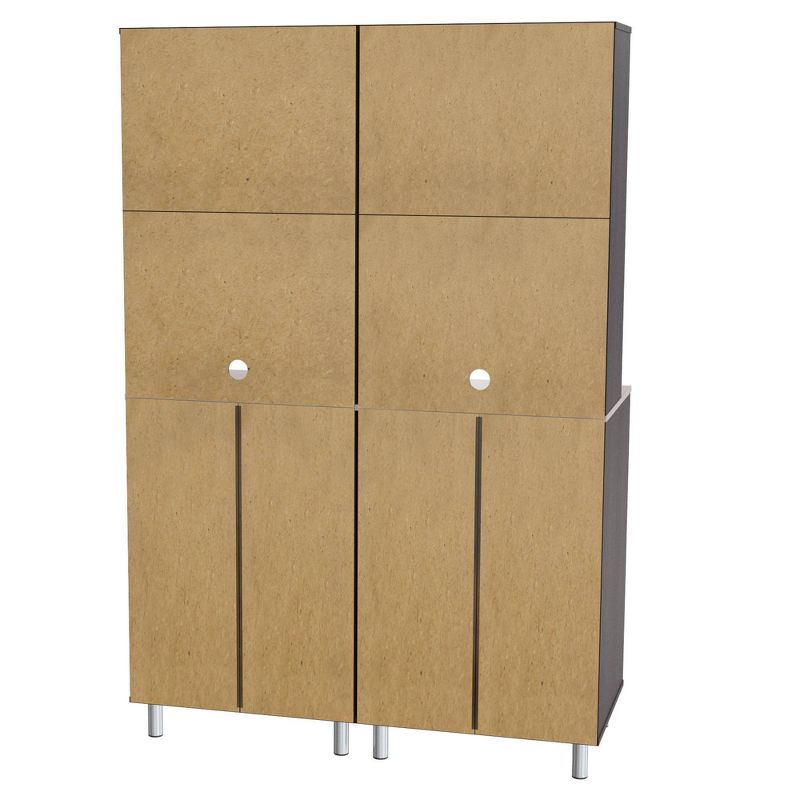 2pc Breakroom Storage System Espresso/Amber Gray - Inval