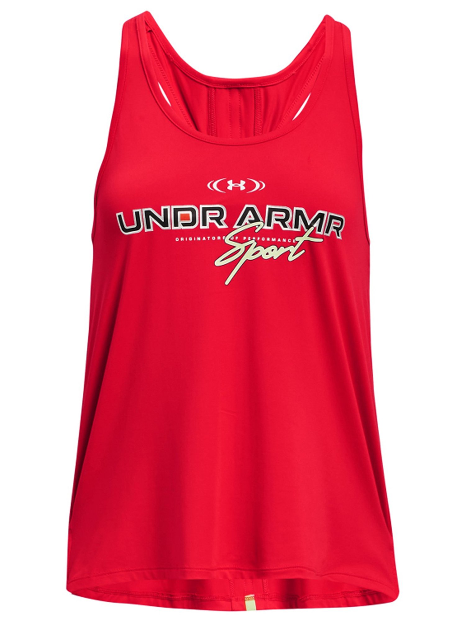 UNDER ARMOUR Red Graphic Print Tank Top