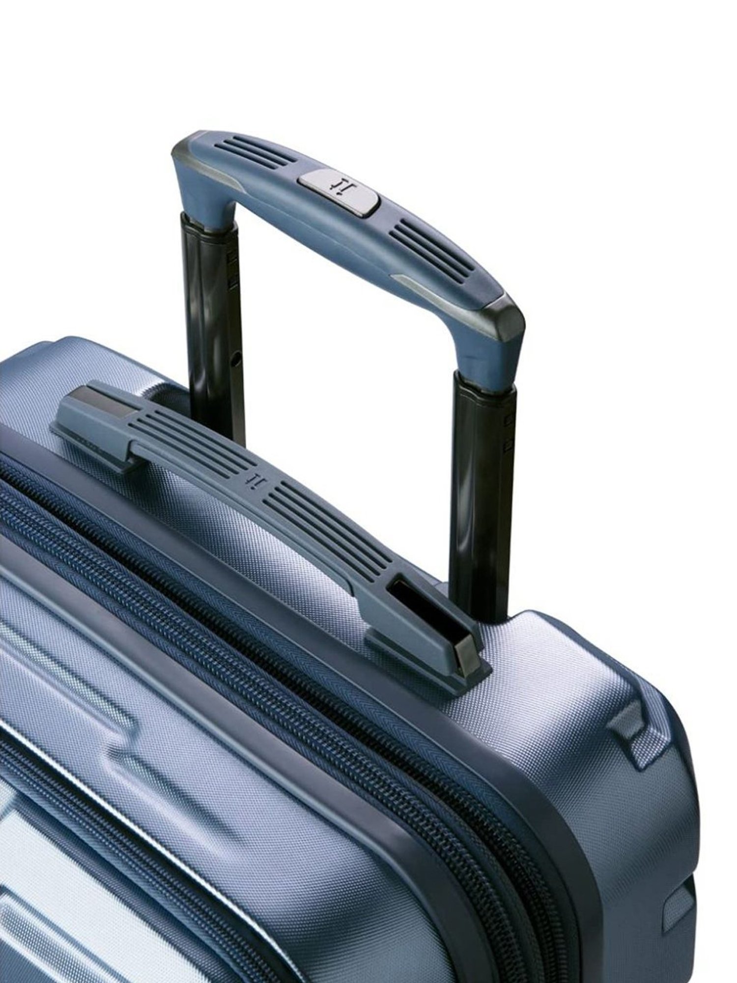 It luggage Prosperous Blue Textured Medium Hard Cabin Trolley
