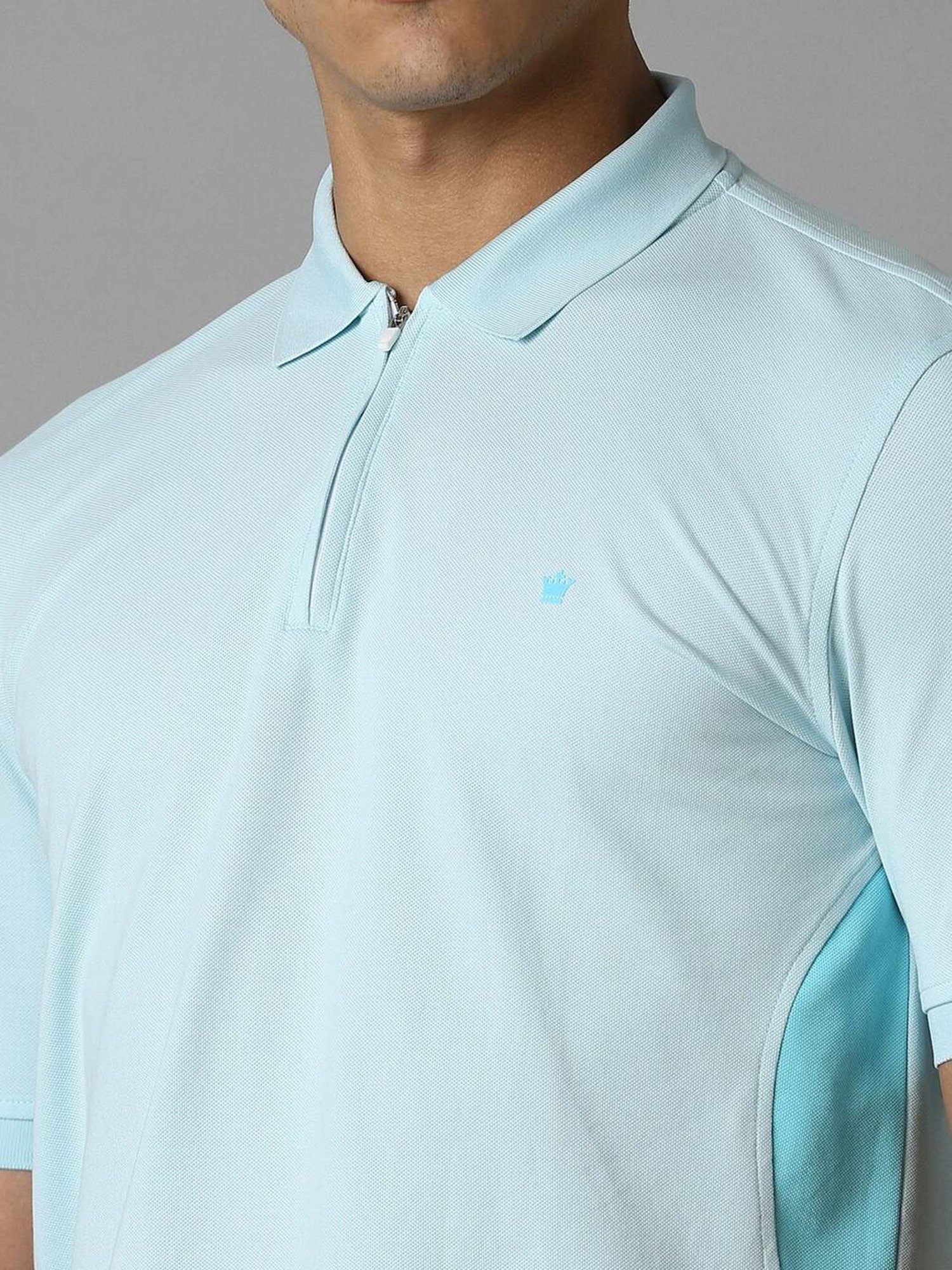 Louis Philippe Blue Regular Fit Polo T-Shirt