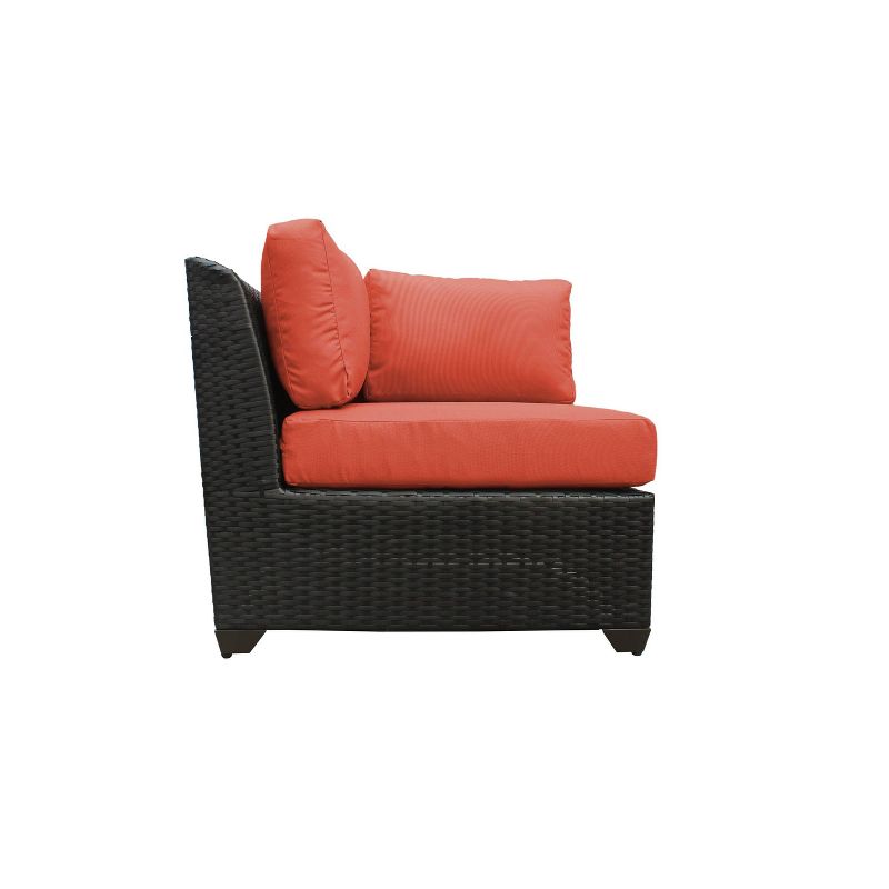 Barbados 14pc Patio Sectional Seating Set with Cushions - Tangerine - TK Classics