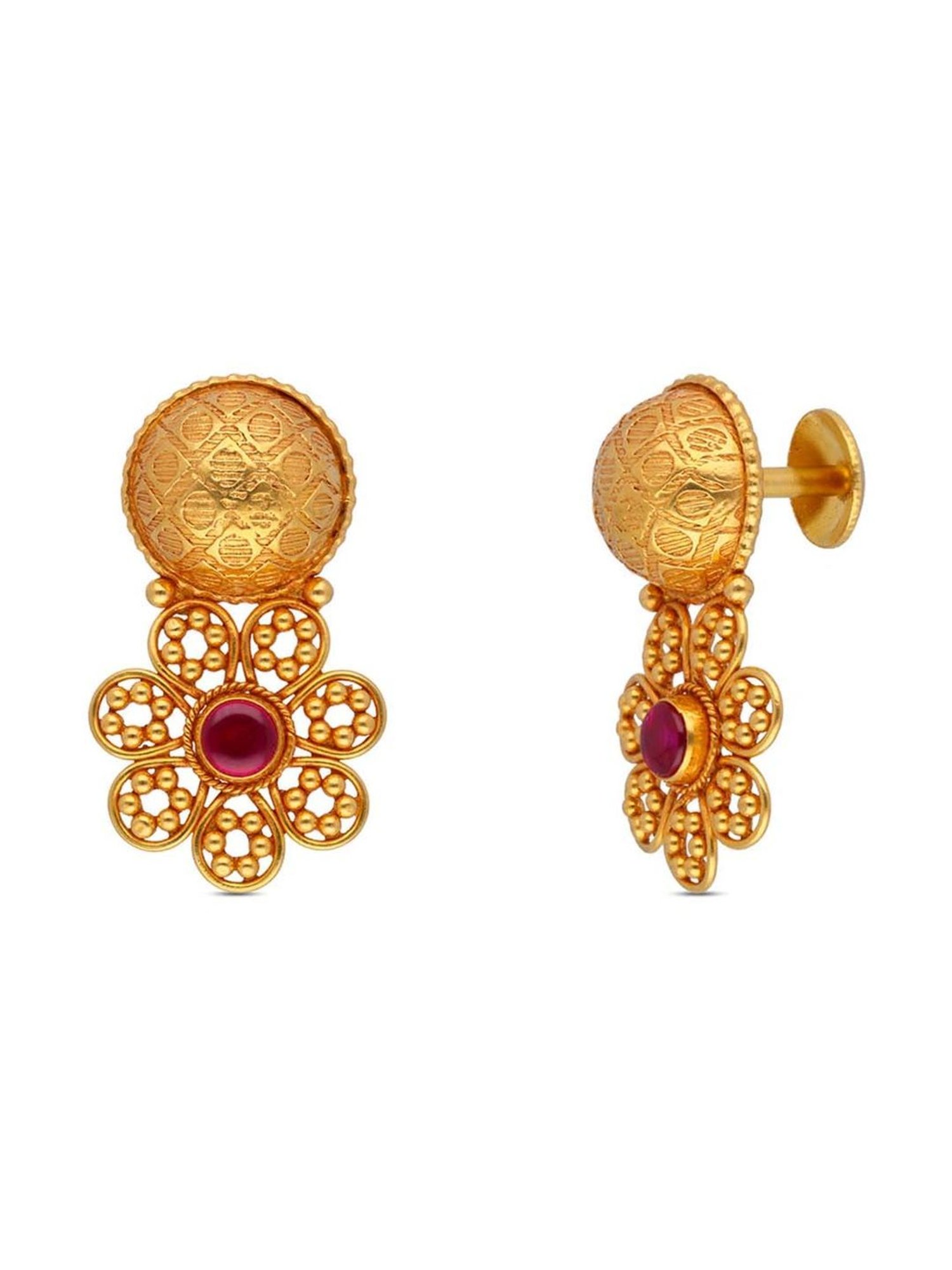 CKC Oxidized Finish Gold Filigree Pendant with Gold Beads: Timeless Elegance