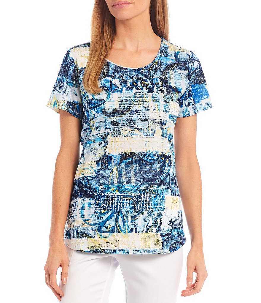 Joules Celina Short Sleeve V-Neck Knit Tee